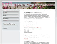 Tablet Screenshot of hotel-calaluna.de
